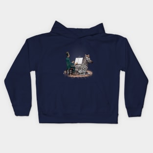 Distracted pianist Kids Hoodie